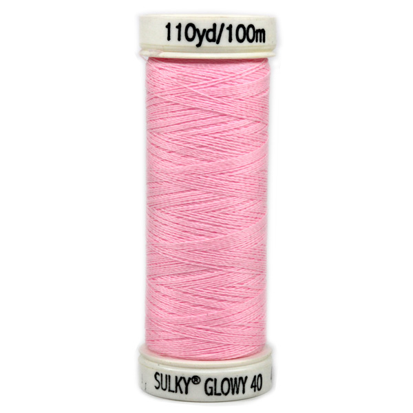 SULKY GLOWY, 100m/110yds Snap Spools - Colour 203 Pink