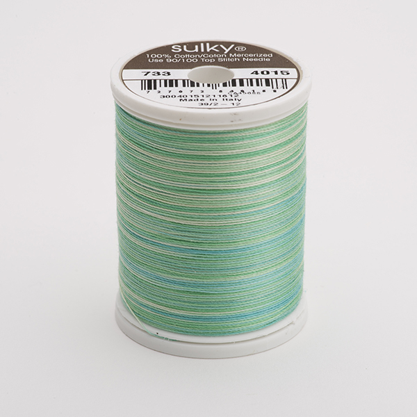 SULKY COTTON 30, 450m/500yds King Spools -  Colour 4015 Cool Waters multicolour