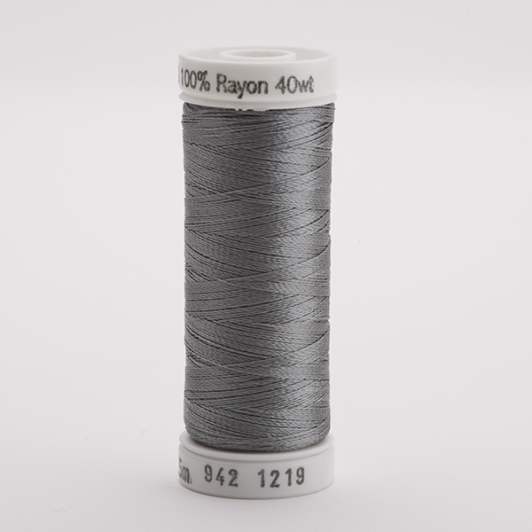 SULKY RAYON 40 coloured, 225m/250yds Snap Spools -  Colour 1219 Gray