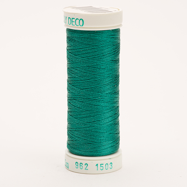 SULKY POLY DECO 40, 225m/250yd Snap Spools -  Colour 1503 Green Peacock