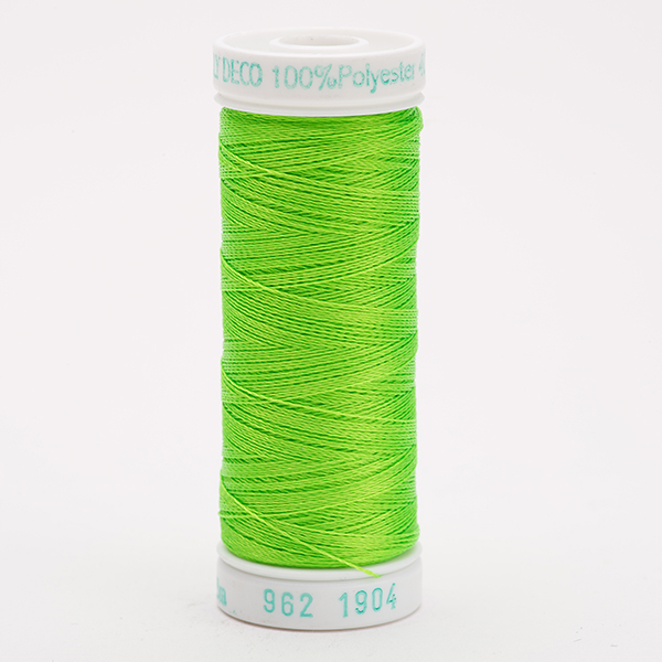 SULKY POLY DECO 40, 225m/250yd Snap Spools -  Colour 1904 Neon Green