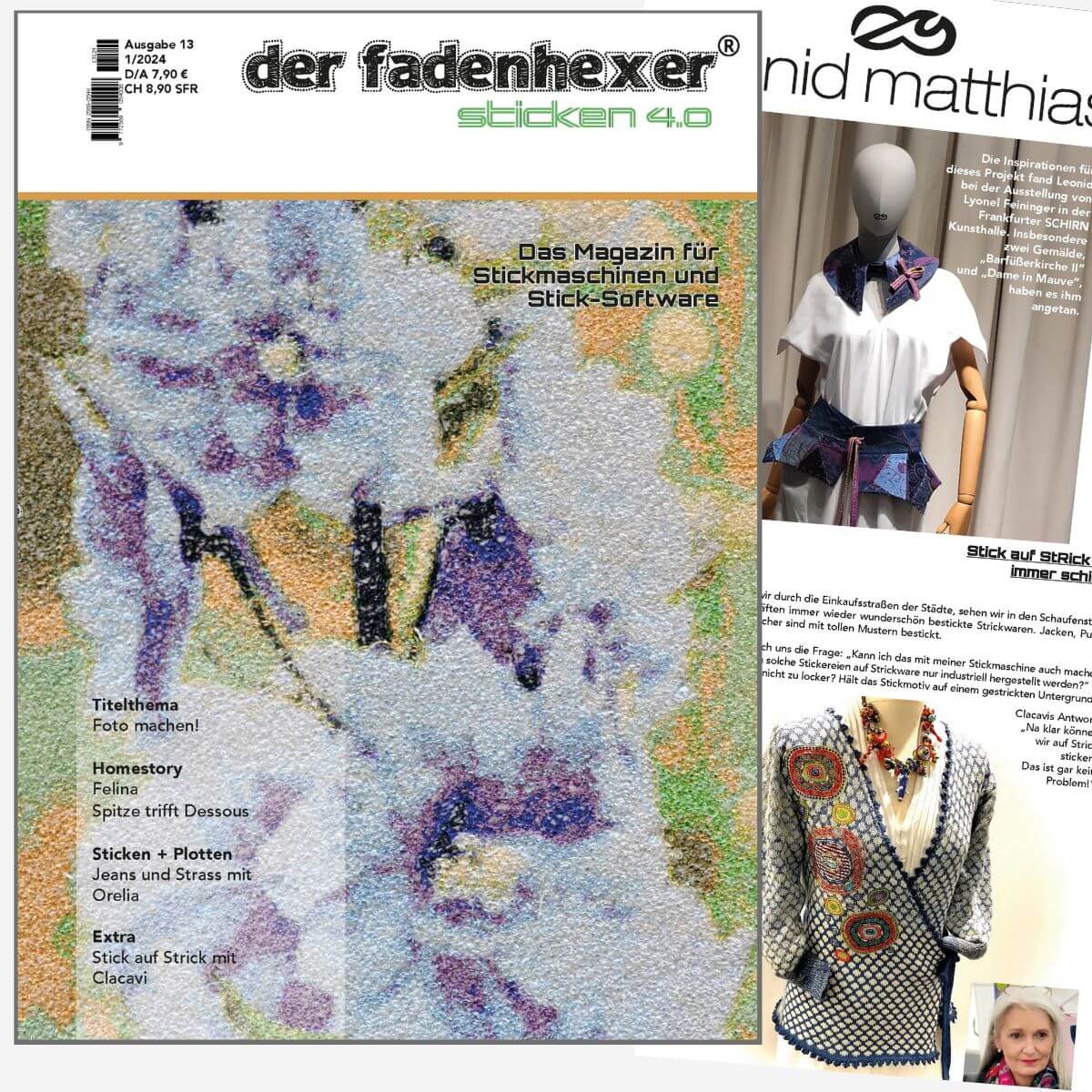 Sticken 4.0 - Das Magazin für Stickmaschinen
und Software  - Ausgabe 13