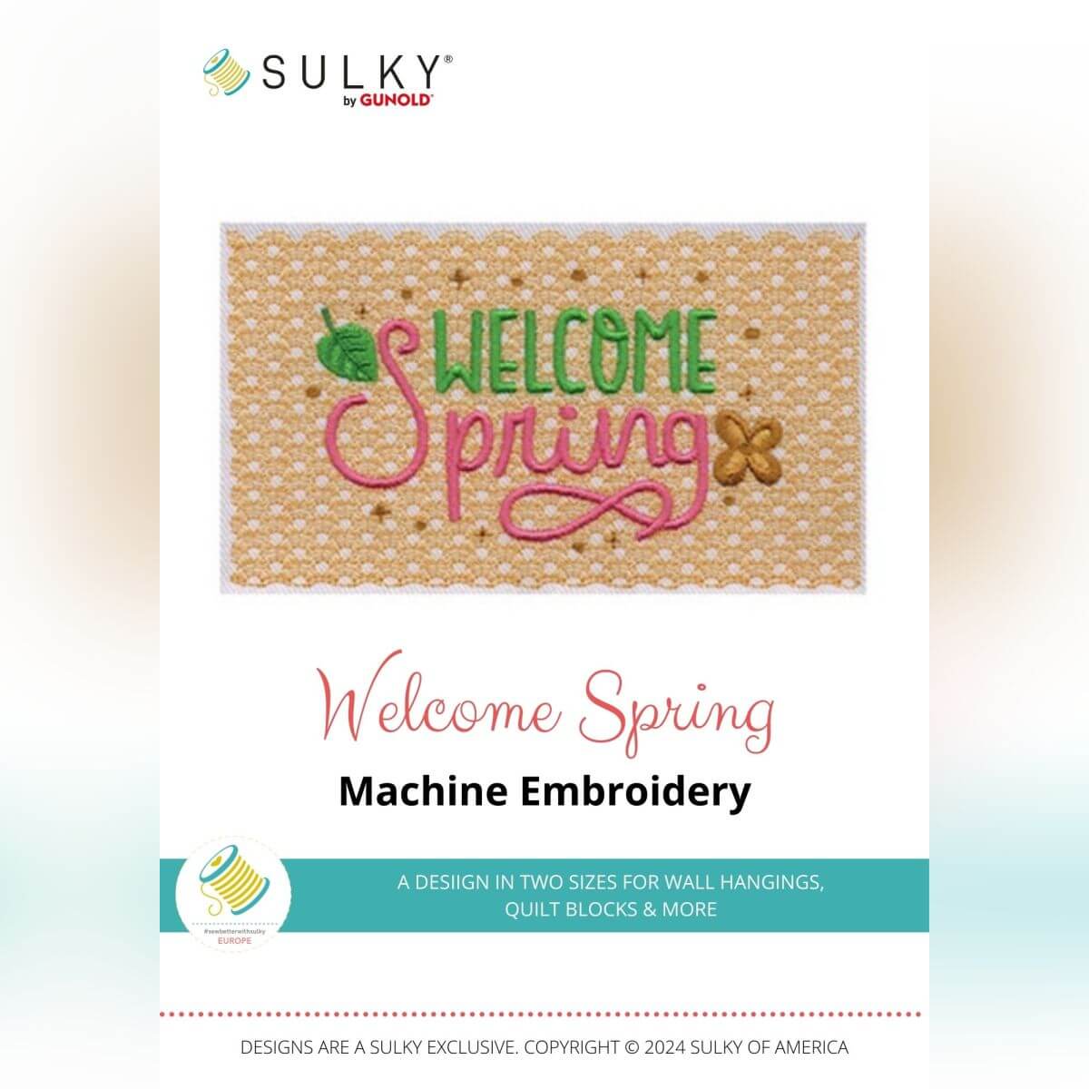 Stickdesign Welcome Spring (Download)