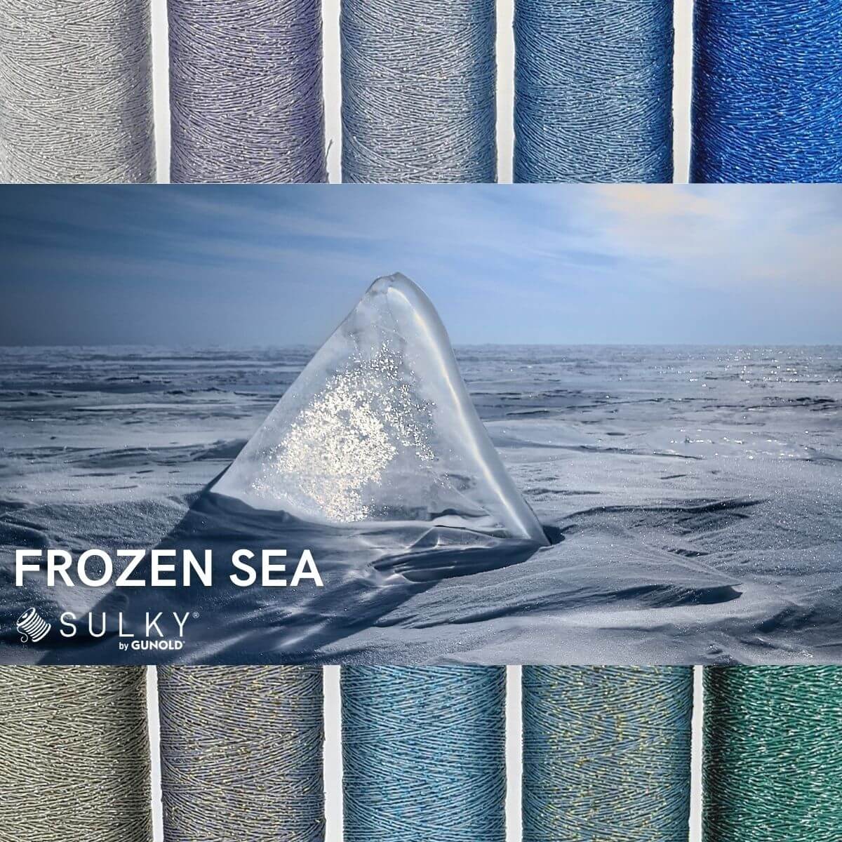 SULKY POLY SPARKLE 30 - Frozen Sea (10x
265m Snap Spools)