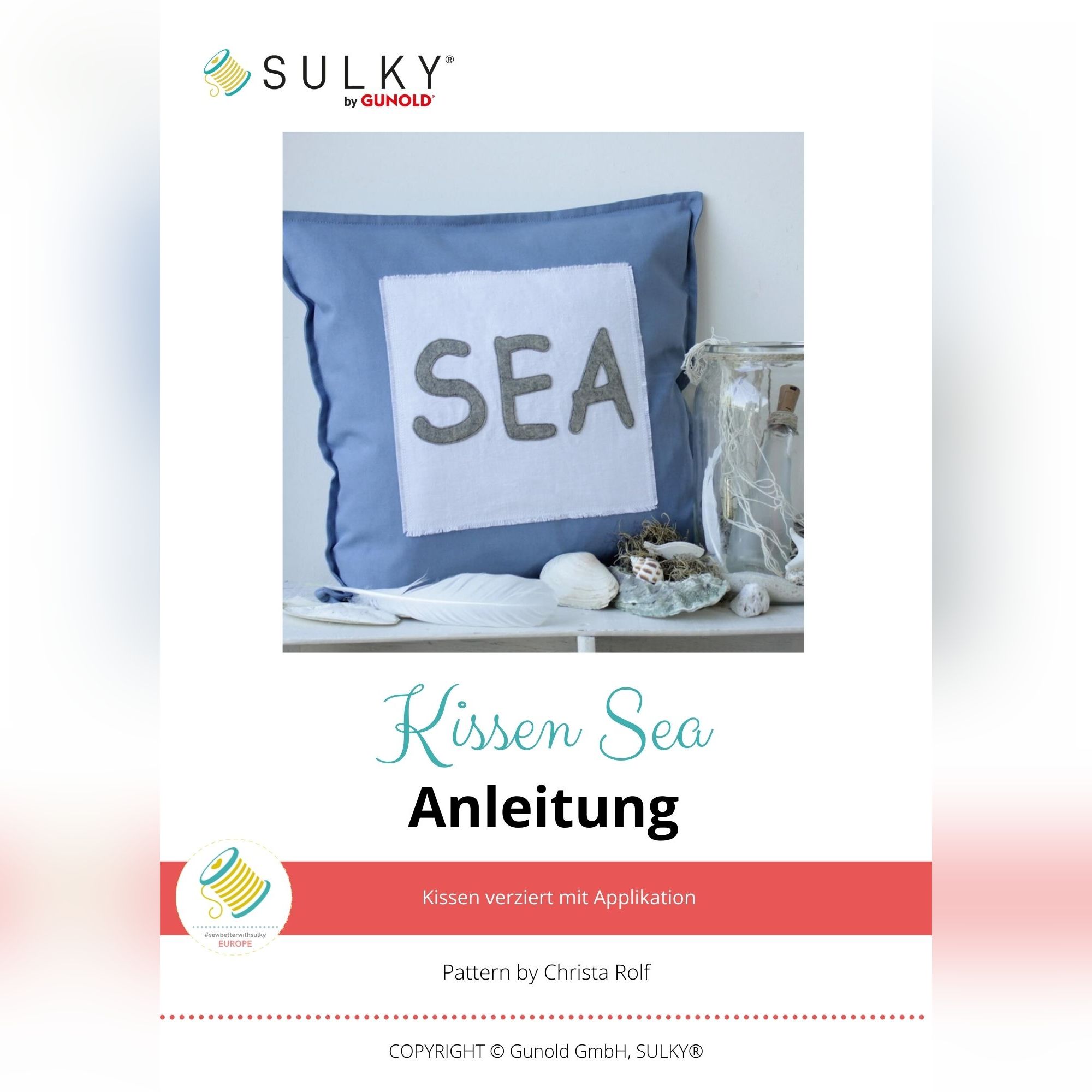 Kissen Sea - Appliziert mit SULKY® FELTY