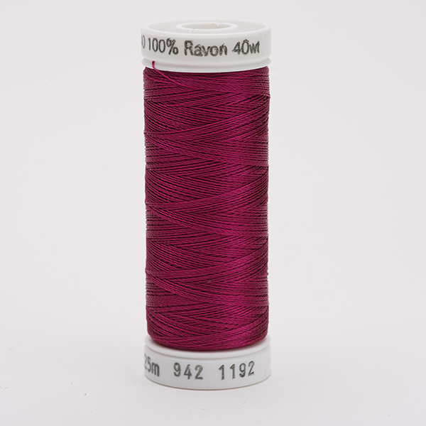 SULKY RAYON 40 coloured, 225m/250yds Snap Spools -  Colour 1192 Fuchsia