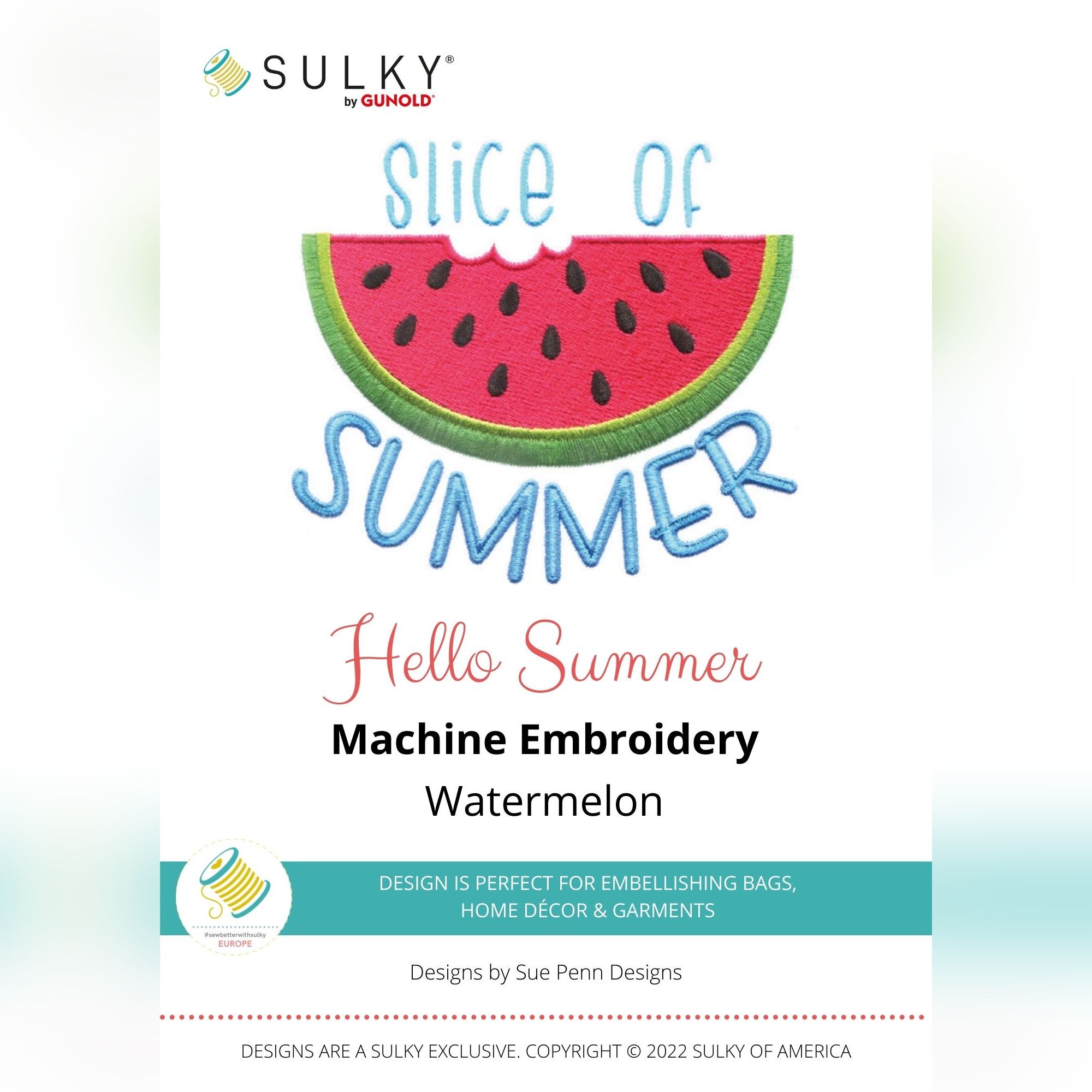 Stickdesign Hello Summer: Watermelon (Download)