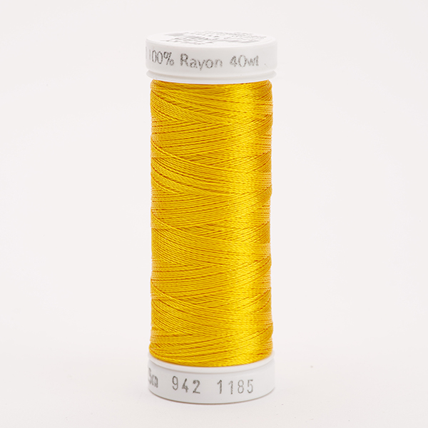 SULKY RAYON 40 coloured, 225m/250yds Snap Spools -  Colour 1185 Golden Yellow