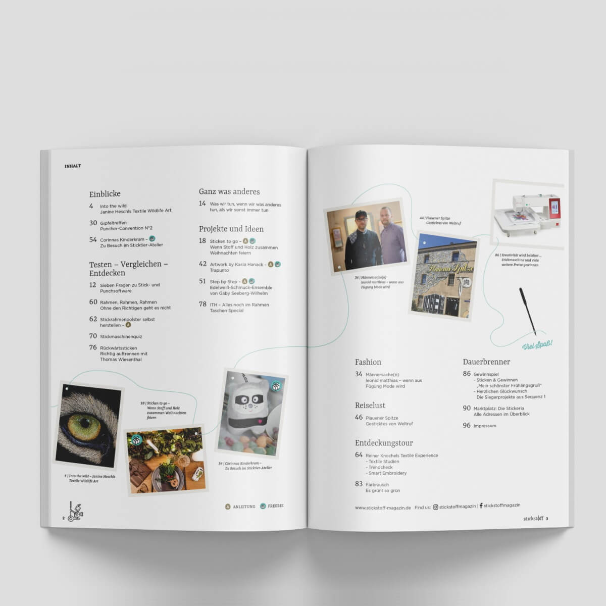 stickstoff-Magazin – Maschinensticken mit
Leidenschaft - Ausgabe 02 stickstoff-Magazin – Maschinensticken mit
Leidenschaft - Ausgabe 02