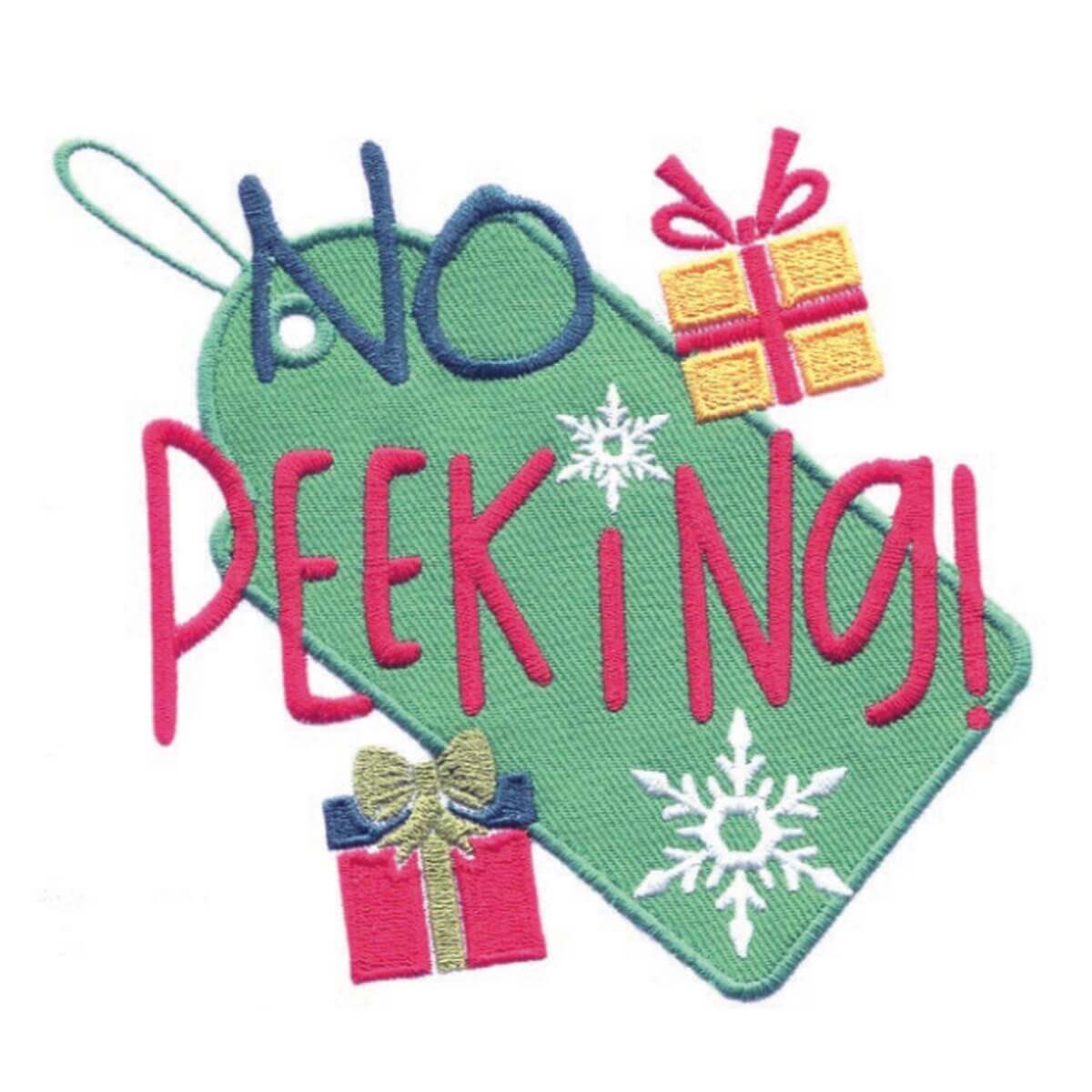 Stickdesign Santa Sayings: No Peeking (Download)