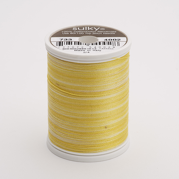 SULKY COTTON 30, 450m/500yds King Spools -  Colour 4002 Buttercream  multicolour