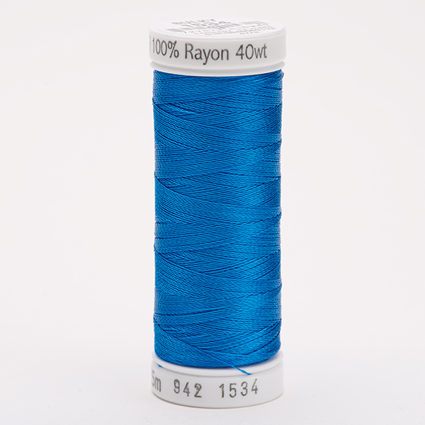 SULKY RAYON 40 coloured, 225m/250yds Snap Spools -  Colour 1534 Sapphire