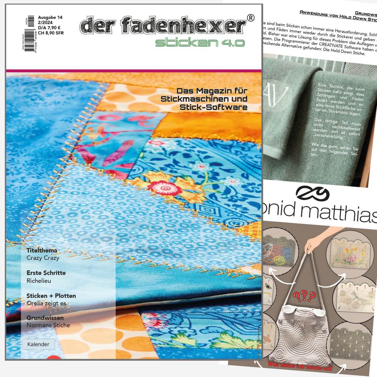 Sticken 4.0 - Das Magazin für Stickmaschinen
und Software  - Ausgabe 14