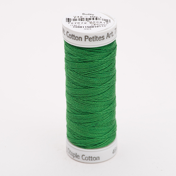 SULKY COTTON PETITES 12, 46m/50yds Snap Spools -  Colour 1051 Christmas Green
