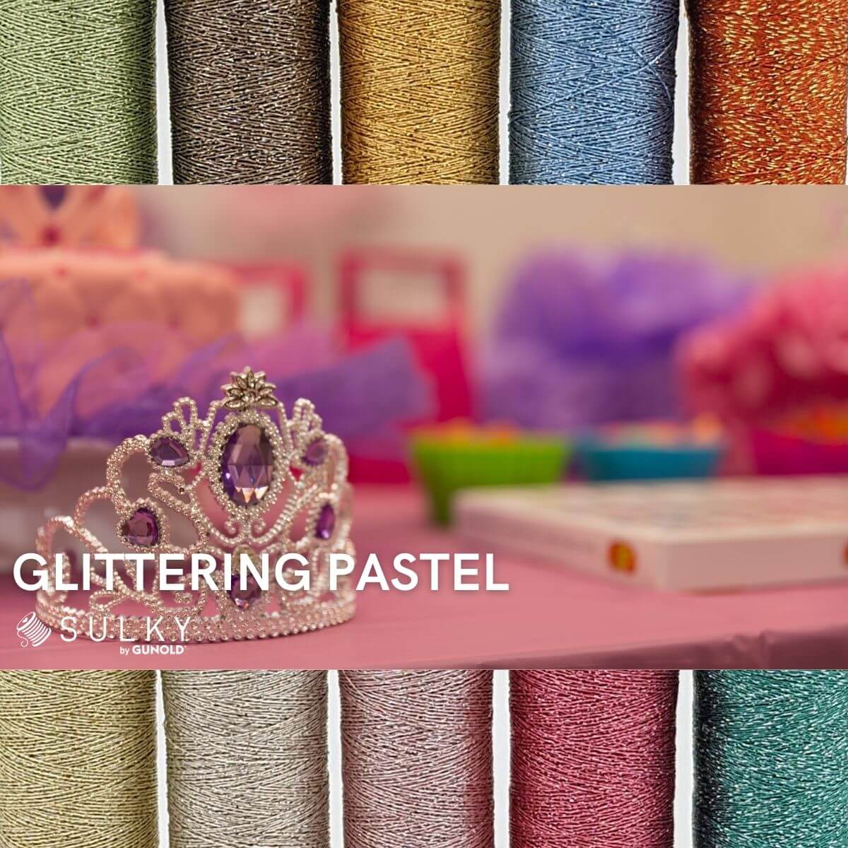 SULKY POLY SPARKLE 30 - Glittering Pastel
(10x 265m Snap Spulen)