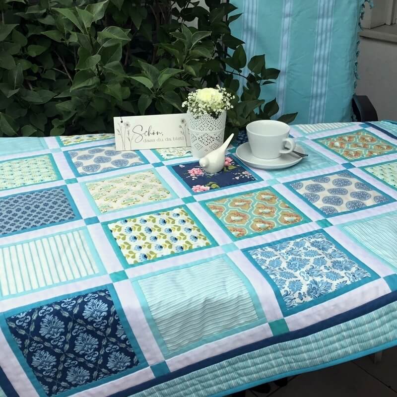 Patchworkdecke "Summerbird"