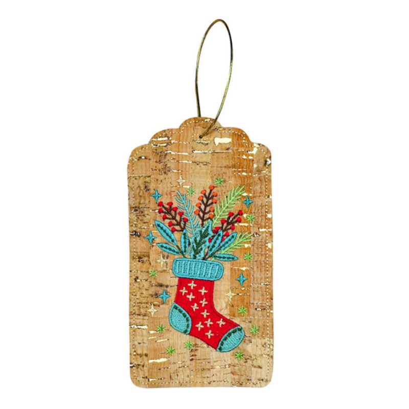 Stickdesign Christmas Gift Tags: Festive Stocking (Download)