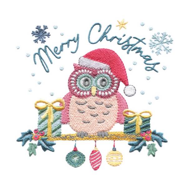 Stickdesign Owl Be Home for Christmas - Merry Christmas (Download) Stickdesign Owl Be Home for Christmas - Merry Christmas (Download)