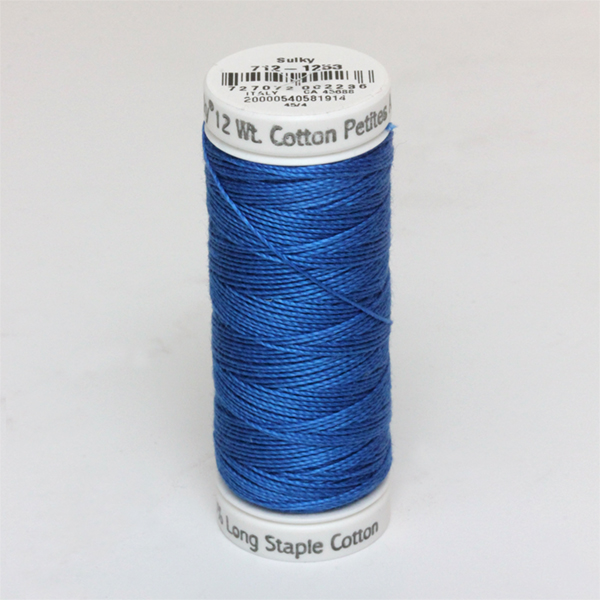 SULKY COTTON PETITES 12, 46m/50yds Snap Spools -  Colour 1253 Dk. Sapphire