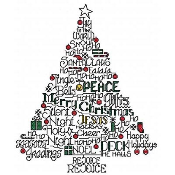 Stickdesign Christmas Tree Word Play (Download)