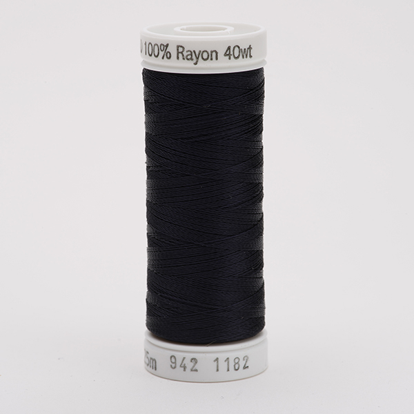SULKY RAYON 40 coloured, 225m/250yds Snap Spools -  Colour 1182 Blue Black