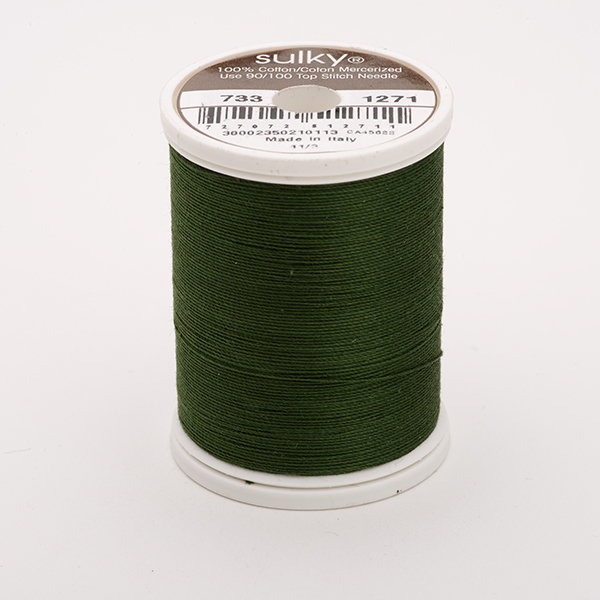 SULKY COTTON 30, 450m/500yds King Spools -  Colour 1271 Evergreen