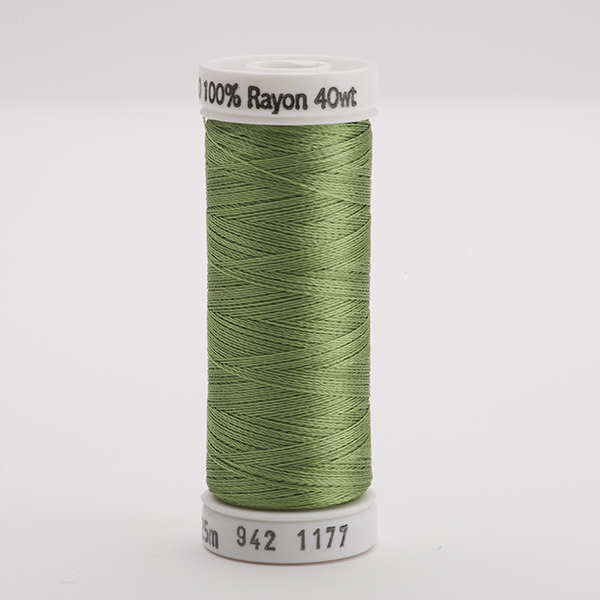 SULKY RAYON 40 coloured, 225m/250yds Snap Spools -  Colour 1177 Avocado