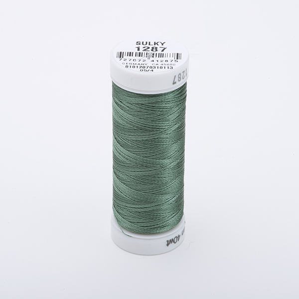 SULKY RAYON 40 coloured, 225m/250yds Snap Spools -  Colour 1287 French Green