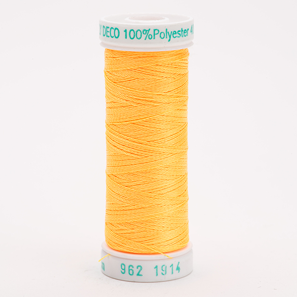 SULKY POLY DECO 40, 225m/250yd Snap Spools -  Colour 1914 Neon Orange