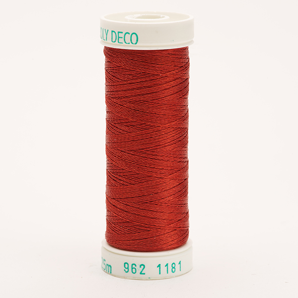 SULKY POLY DECO 40, 225m/250yd Snap Spools -  Colour 1181 Rust