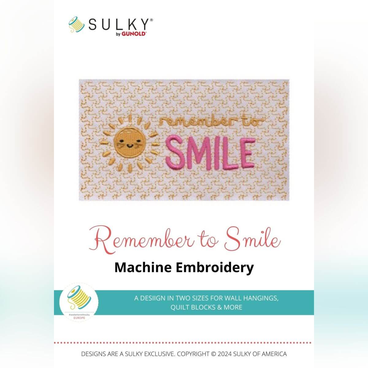 Stickdesign Remember to Smile (Download)