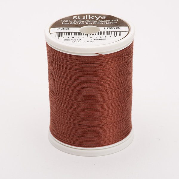 SULKY COTTON 30, 450m/500yds King Spools -  Colour 1058 Tawny Brown