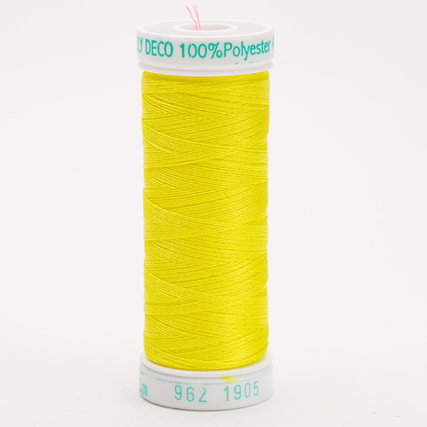 SULKY POLY DECO 40, 225m/250yd Snap Spools -  Colour 1905 Neon Gold