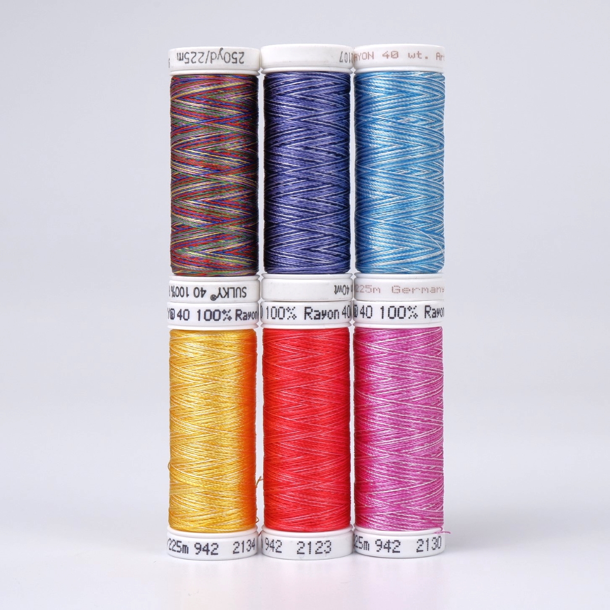 SULKY RAYON 40 - BESTSELLER MULTICOLOR
(6x 225m Snap Spools)