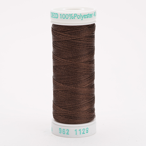 SULKY POLY DECO 40, 225m/250yd Snap Spools -  Colour 1129 Brown