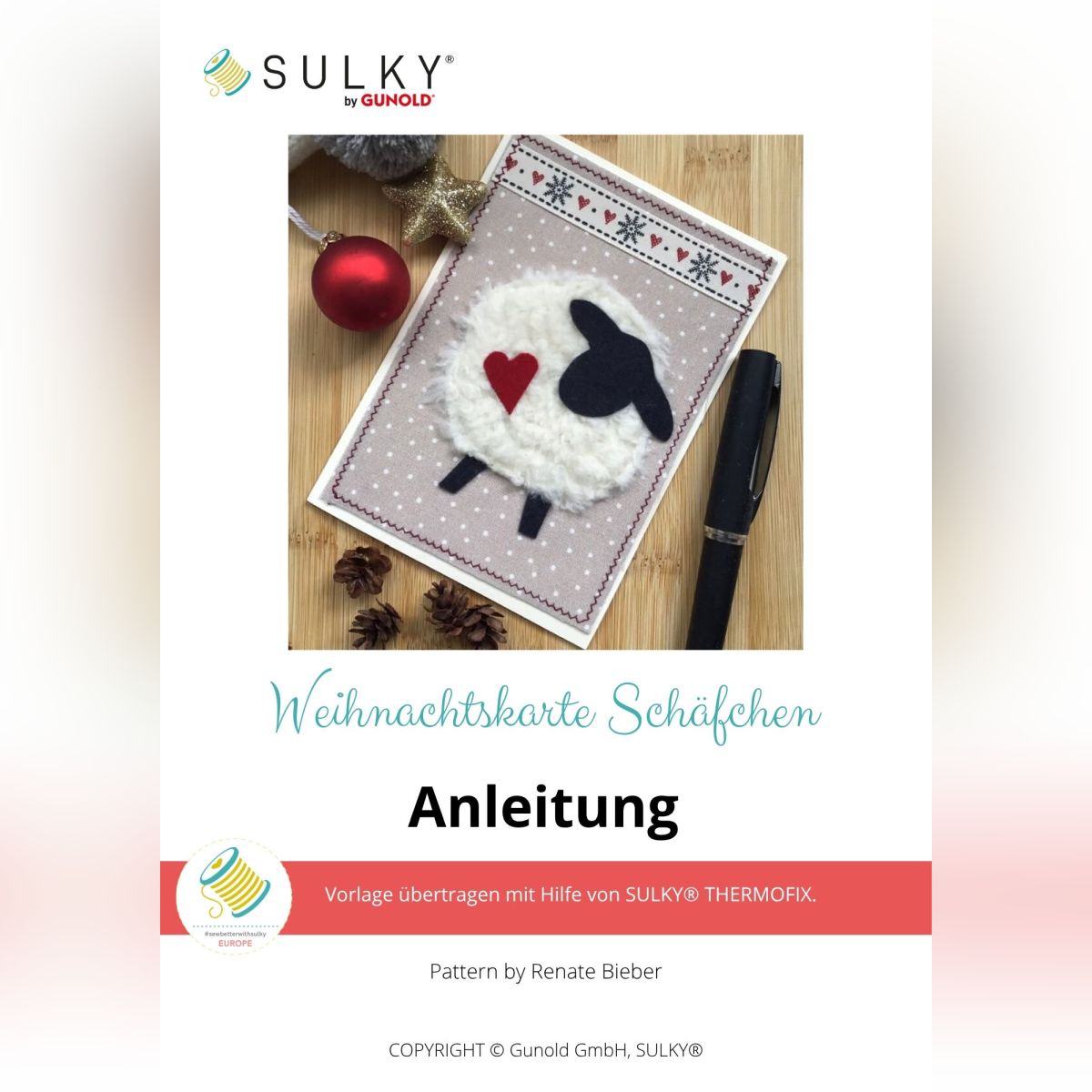 Weihnachtskarte Schäfchen