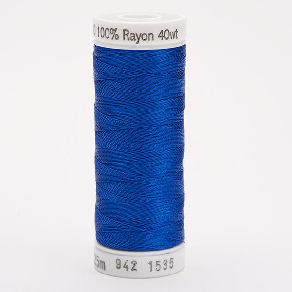 SULKY RAYON 40 coloured, 225m/250yds Snap Spools -  Colour 1535 Team Blue