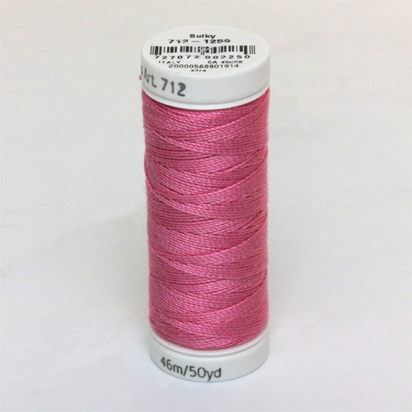 SULKY COTTON PETITES 12, 46m/50yds Snap Spools -  Colour 1256 Sweet Pink