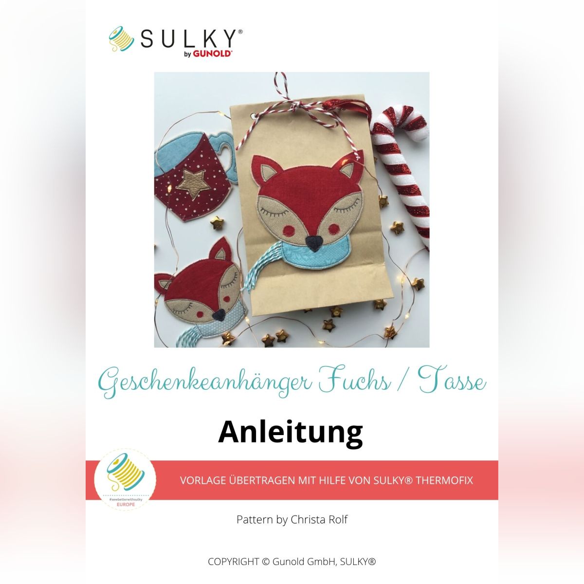 Geschenkeanhänger Fuchs-Tasse