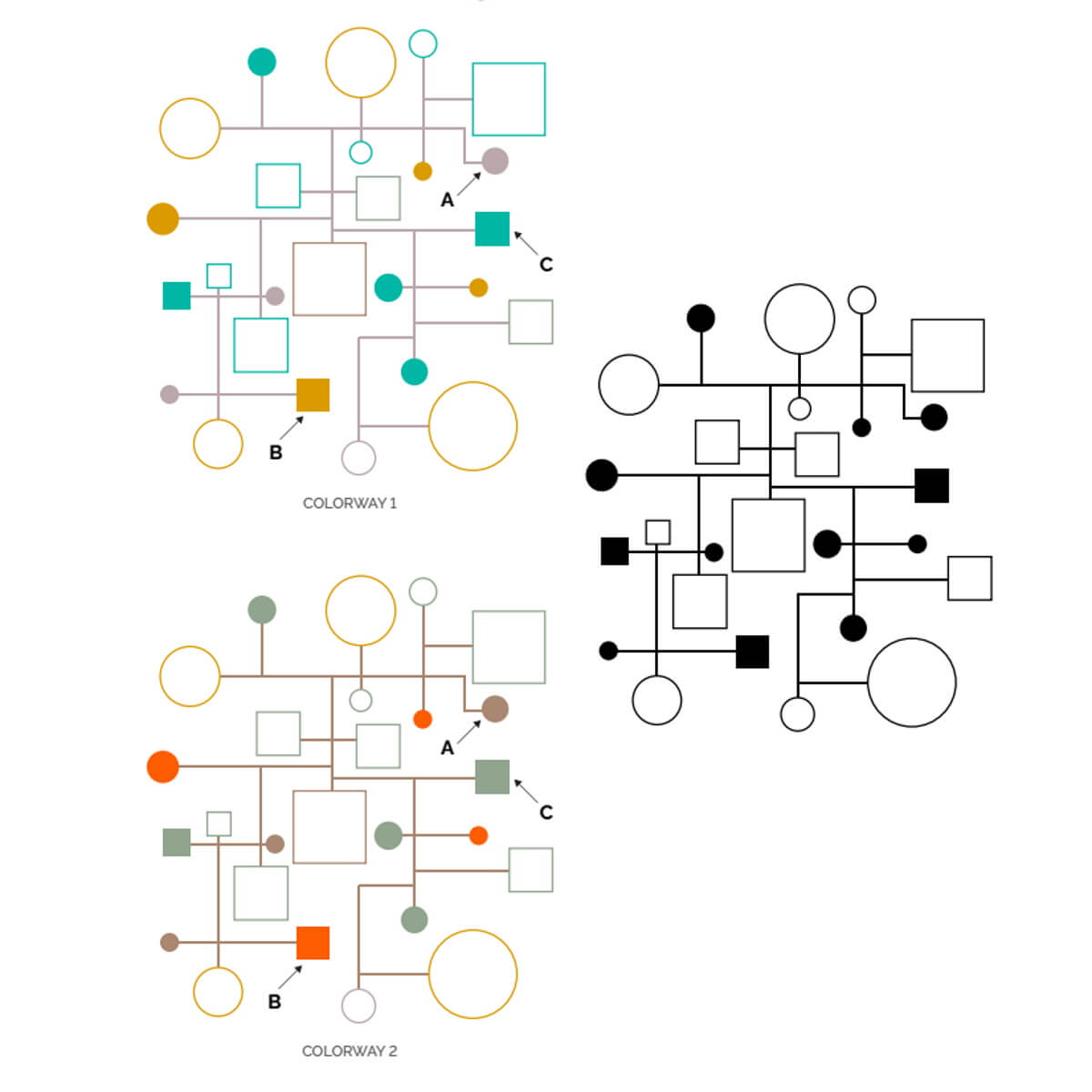 Handstickdesign Mod Geo: Circle gets the Square (Download)