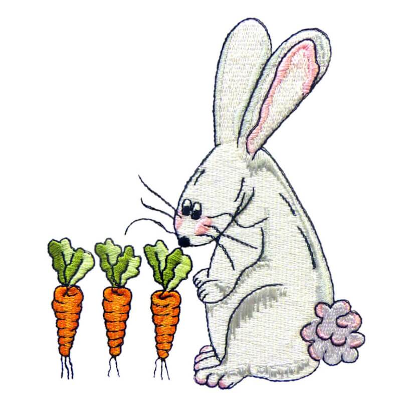 Stickdesign Bunny with Carrots (Download)