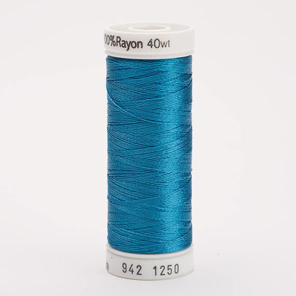 SULKY RAYON 40 coloured, 225m/250yds Snap Spools -  Colour 1250 Duck Wing Blue
