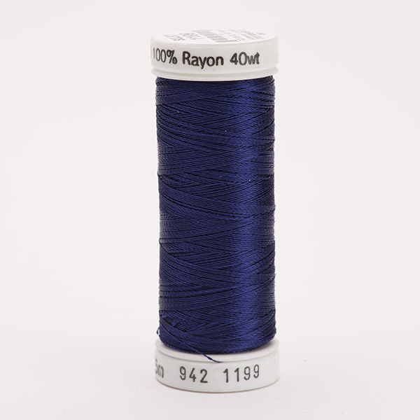 SULKY RAYON 40 coloured, 225m/250yds Snap Spools -  Colour 1199 Admiral Navy Blue