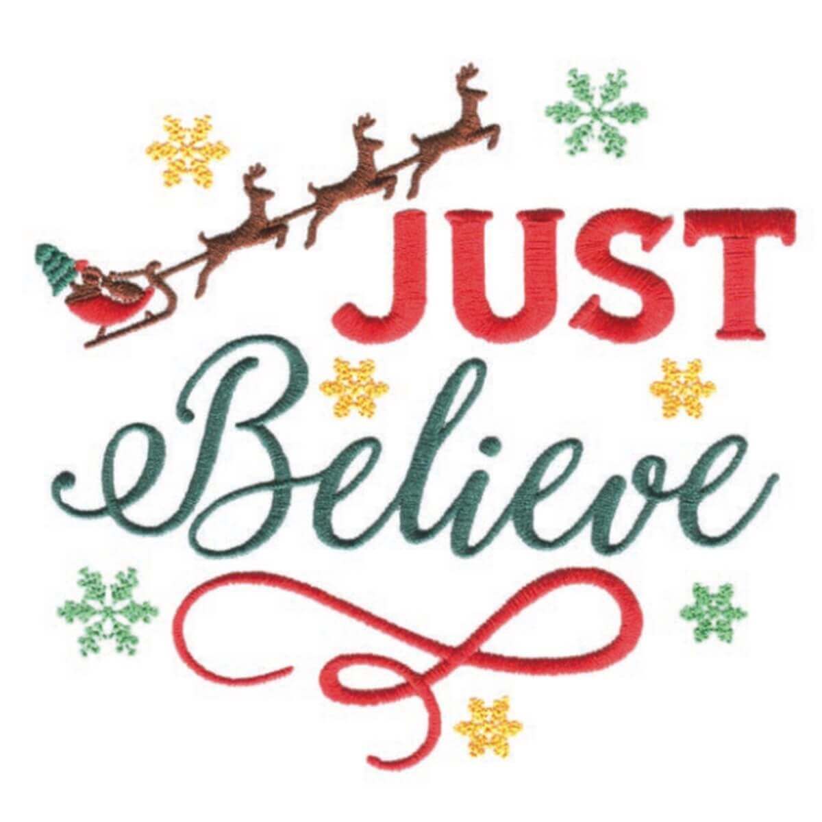 Stickdesign Santa Sayings: Just Belive (Download)