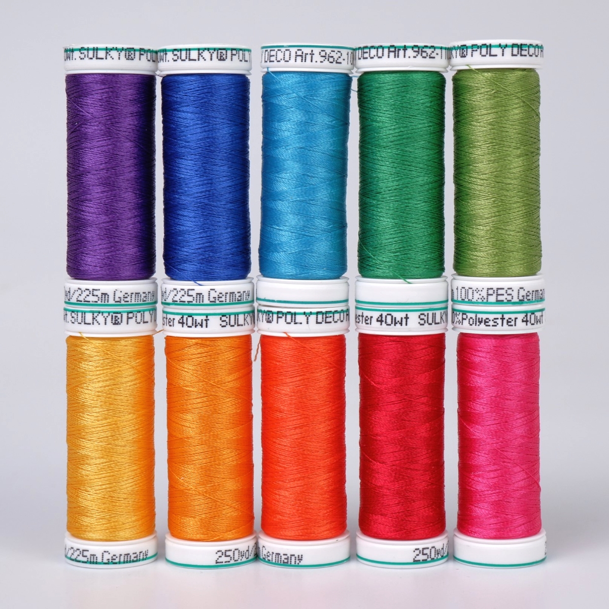 SULKY POLY DECO 40 - COLOUR WHEEL (10x
225m Snap Spulen)