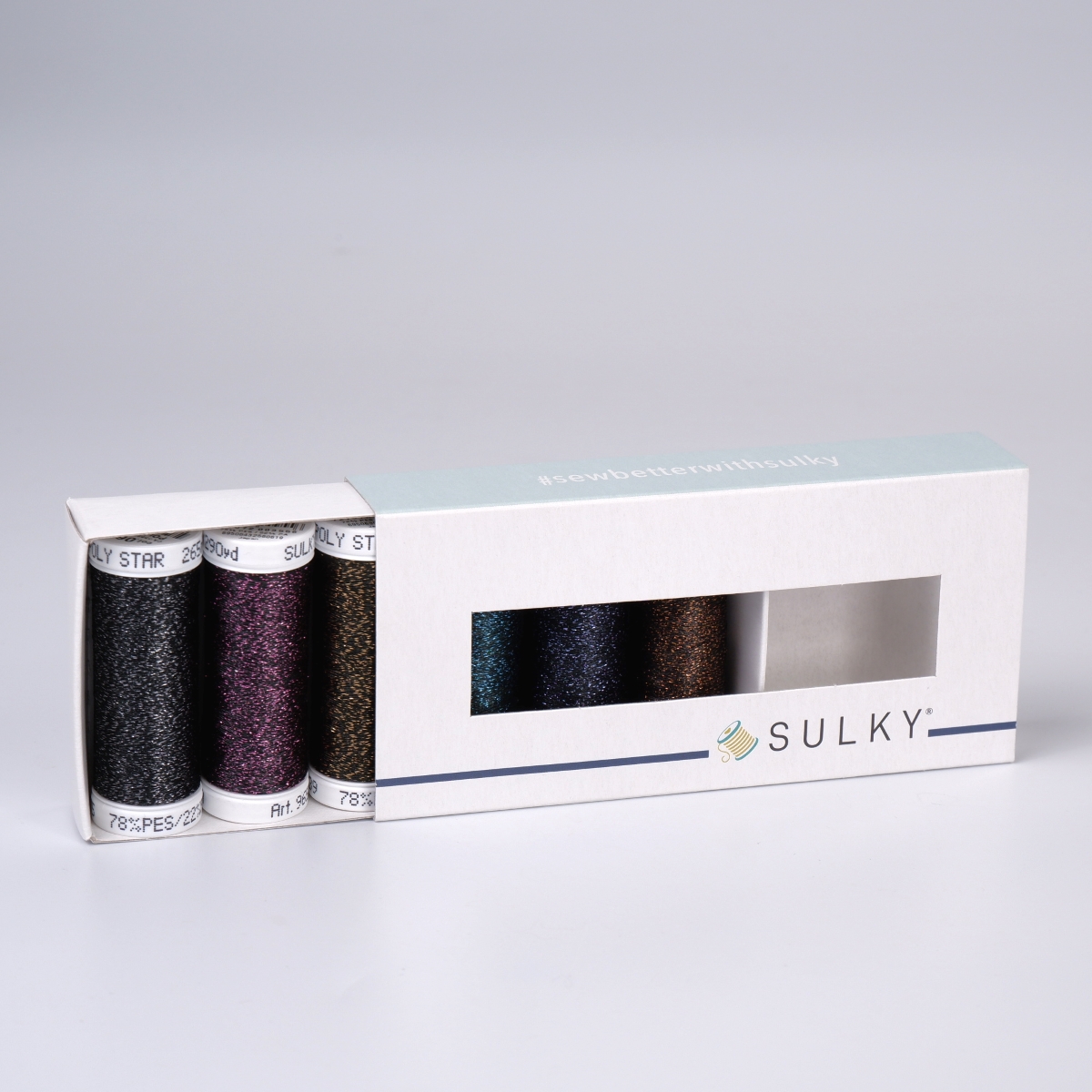 SULKY POLY SPARKLE 30 - COLOURFUL NIGHT
(6x 265m Snap Spools)
