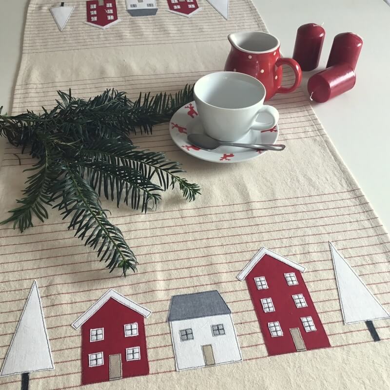 Tischläufer Häuser