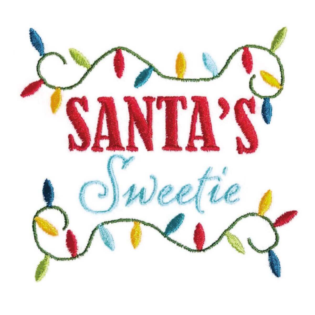 Stickdesign Santa Sayings: Santas Sweetie (Download)
