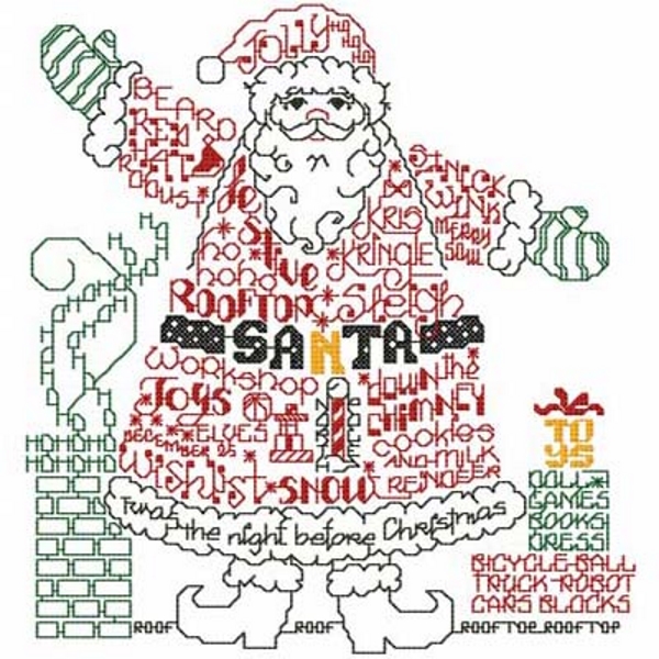 Stickdesign Santa Word Play (Download)