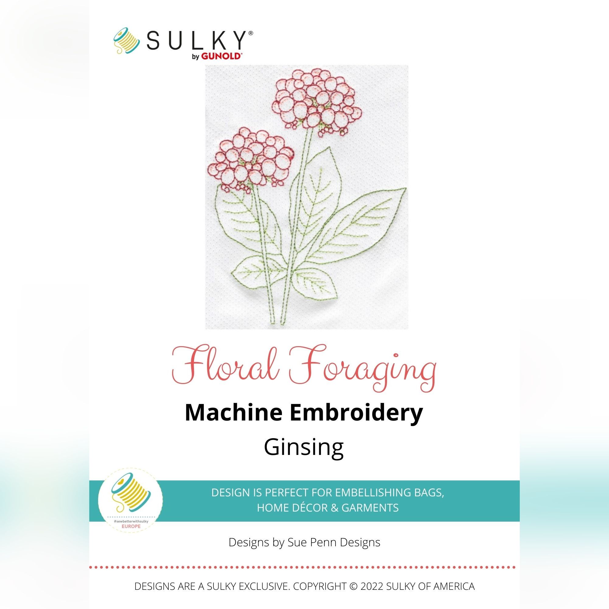 Stickdesign Floral Foraging: Ginsing (Download)